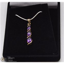 91-GENUINE AMETHYST .925 STERLING SILVER PENDANT