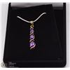 Image 1 : 91-GENUINE AMETHYST .925 STERLING SILVER PENDANT
