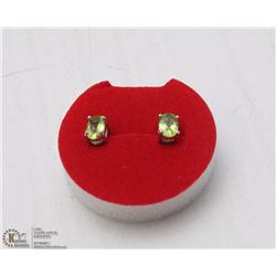 151-NATURAL PERIDOT EARRINGS .925 STERLING SILV ER