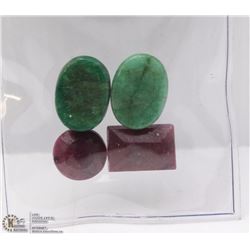 46-NATURAL EMERALD & RUBY 69CT