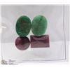 Image 1 : 46-NATURAL EMERALD & RUBY 69CT