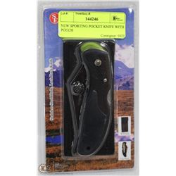 NEW SPORTING POCKET KNIFE WITH POUCH
