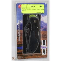 NEW SPORTING POCKET KNIFE WITH POUCH