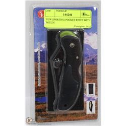 NEW SPORTING POCKET KNIFE WITH POUCH