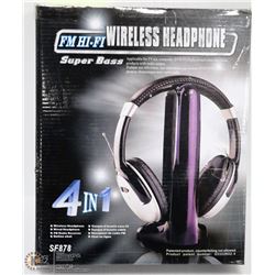 FM HIFI WIRELESS HEADPHONE SUPER BOSS 4 IN 1