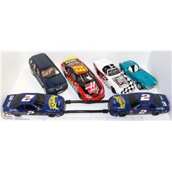 FLAT OF DIE CAST COLLECTIBLES& NASCAR WALKIE