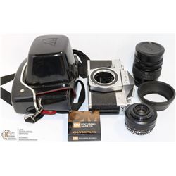 VINTAGE PRAKTICA L CAMERA, CASE WITH 2 LENS