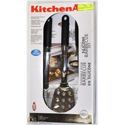 NEW KITCHEN AID LARGE 3 PIECE BBQ TOOL SET