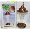 Image 1 : DANSON DECOR COPPER & GLASS HUMMING BIRD FEEDER