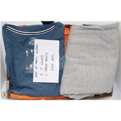 FLAT OF 2XL MENS CLOTHES INCL 3 TSHIRTS, 1 TRACK