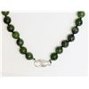 Image 2 : #1-STERLING SILVER NEPHRITE JADE NECKLACE