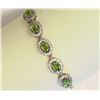 Image 1 : #3-STERLING SILVER PERIDOT BRACELET