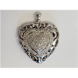 #9-STERLING SILVER DIAMOND (0.25CT) HEART