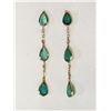 Image 1 : #10-14KT YELLOW GOLD EMERALD (2.10CT) EARRINGS