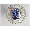Image 1 : #15-STERLING SILVER TANIZANITE (0.90CT) & CUBIC