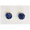 Image 1 : #16-10KT YELLOW GOLD BLUE SAPPHIRE EARRINGS