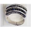 Image 2 : #19-STERLING SILVER SAPPHIRE (2.01CT) RING