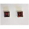 Image 1 : #24-10KT WHITE GOLD GARNET EARRINGS