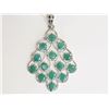 Image 1 : #25-STERLING SILVER EMERALD (16.80CT) PENDANT