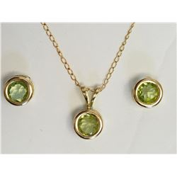 #27-10KT YELLOW GOLD PERIDOT (1.00CT) EARRING