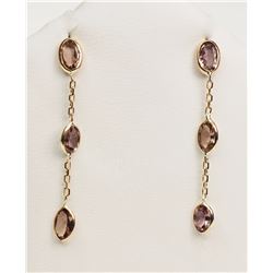 #31-14KT YELLOW GOLD BROWN-RED GARNET