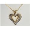Image 1 : #38-10KT YELLOW GOLD DIAMOND HEART SHAPE NECKLACE