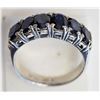 Image 1 : #41-STERLING SILVER BLUE SAPPHIRE (5.52CT) RING