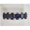 Image 2 : #41-STERLING SILVER BLUE SAPPHIRE (5.52CT) RING