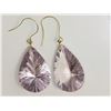 Image 1 : #46-14KT WHITE GOLD ROSE QUARTZ (40.00CT) EARRINGS