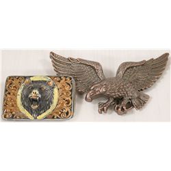 LOT OF 2 NEW BELT BUCKLES