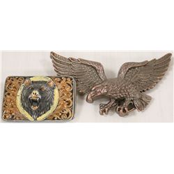 LOT OF 2 NEW BELT BUCKLES