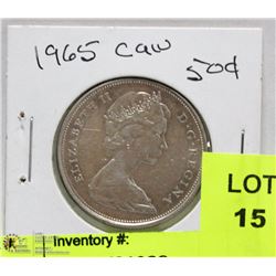 1965 CANADIAN 50 CENT COIN