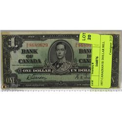 1937 CANADIAN $1 DOLLAR BILL