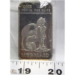 1-OZ .999 SILVER BAR MERMAID