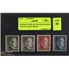 Image 1 : GERMAN WWII SET OF HITLER HIGH VALUE STAMP ISSUES