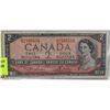 Image 1 : 1954 CANADIAN $2.00 BANK NOTE