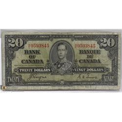 1937 CANADA  $20 BILL