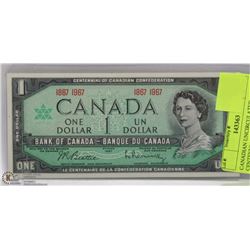 CANADIAN UNCIRCULATED CENTENNIAL $1 DOLLAR BILL