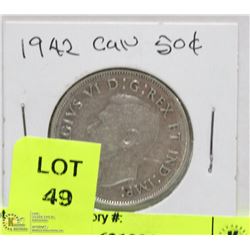 1942 CANADIAN 50 CENT COIN