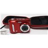 Image 1 : RED KODAK 12 MP CAMERA WITH RED CARRYING CASE