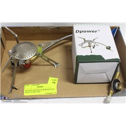 BUTANE BACKPACK BURNER WITH PIEZO START AND