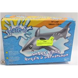2 SHARK RIDERS POOL FLOAT RIDE ONS 28"X17"