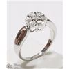 Image 2 : #2-STERLING SILVER 7 DIAMOND RING