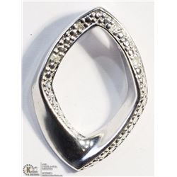 #3-STERLING SILVER 4 DIAMOND PENDANT