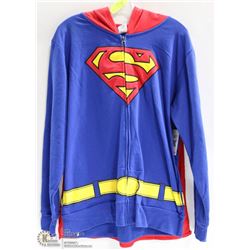 NEW MENS SUPERMAN ZIPPERED HOODIE WITH CAPE