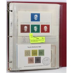 BOX COMES WITH GERMAN ITEMS SOUVENIR SHEETS