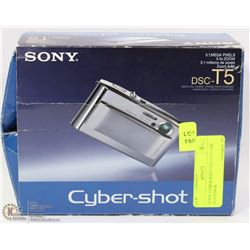 SONY CYBER-SHOT DSC-T5 5.1 MP W/ZOOM &