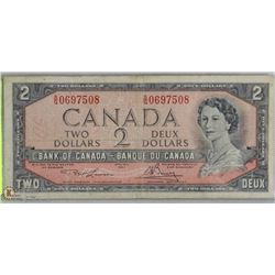 1954 CANADIAN $2.00 BANK NOTE