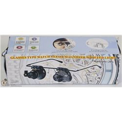 GLASSES TYPE WATCH REPAIR MAGNIFIER W/ LED LIGHT