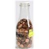 Image 1 : LARGE MILK BOTTLE FULL OF CANADA CENTS MOST ARE
